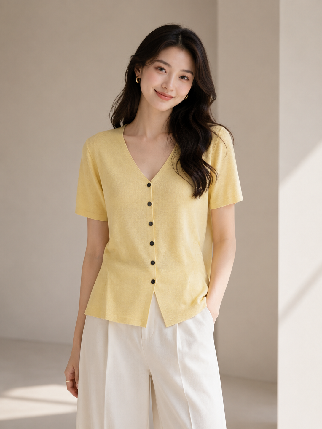 Pleated Zip Front Cardigan — AGoodFun
